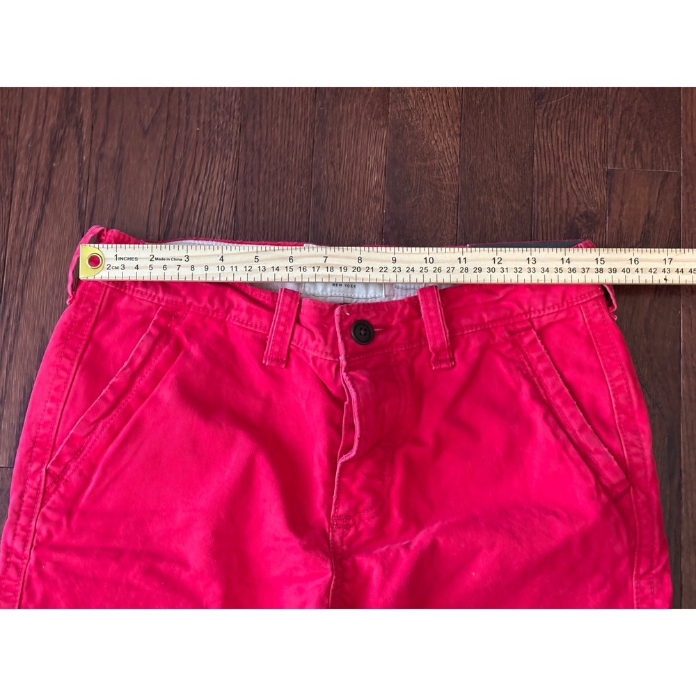 NWT Abercrombie & Fitch Preppy Fit Shorts Red Pink Chino Above Knee Men's 30 - Picture 6 of 9